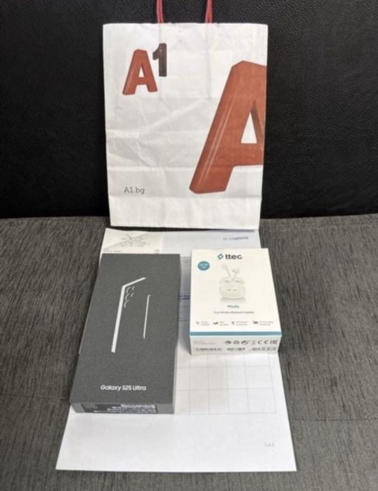 ЗАПЕЧАТАН 256GB Samsung S25 Ultra A1 Гаранция 2027г. Titanium Black