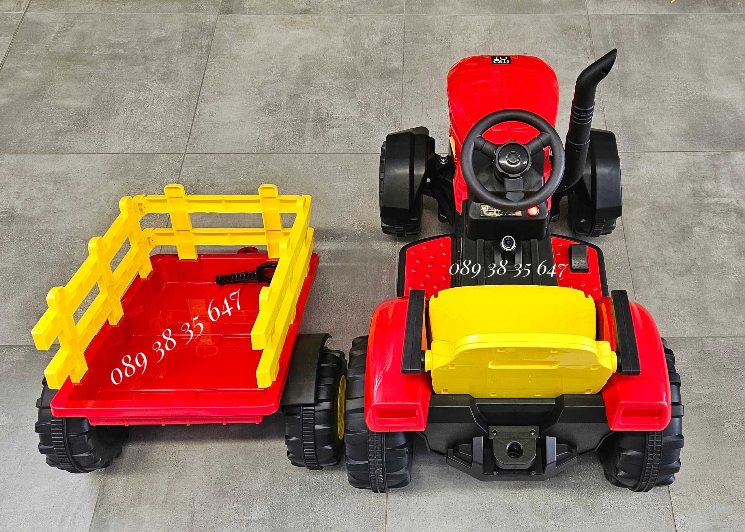 НОВО!Акумулаторен трактор с ремарке Rancher с 12V,дистанционно,USB