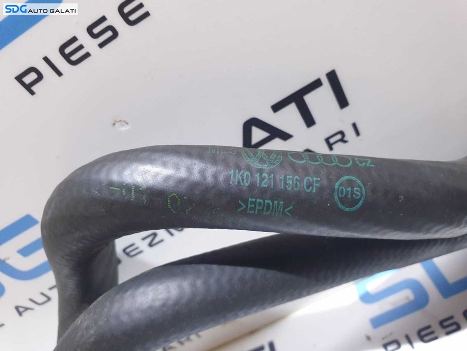 Set Furtunuri  Conducte Tuburi Tubulatura Termostat Apa Volkswagen Golf 5 1.4 TSI BLG BMY CAVD 2004 - 2008 Cod 1K0121156CF