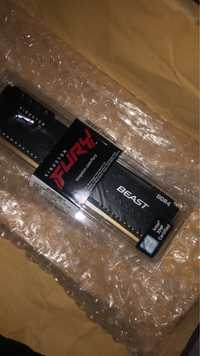 Plăcuță RAM 8 GB Kingston FURY Beast, 8GB DDR4, 3200MHz CL16
