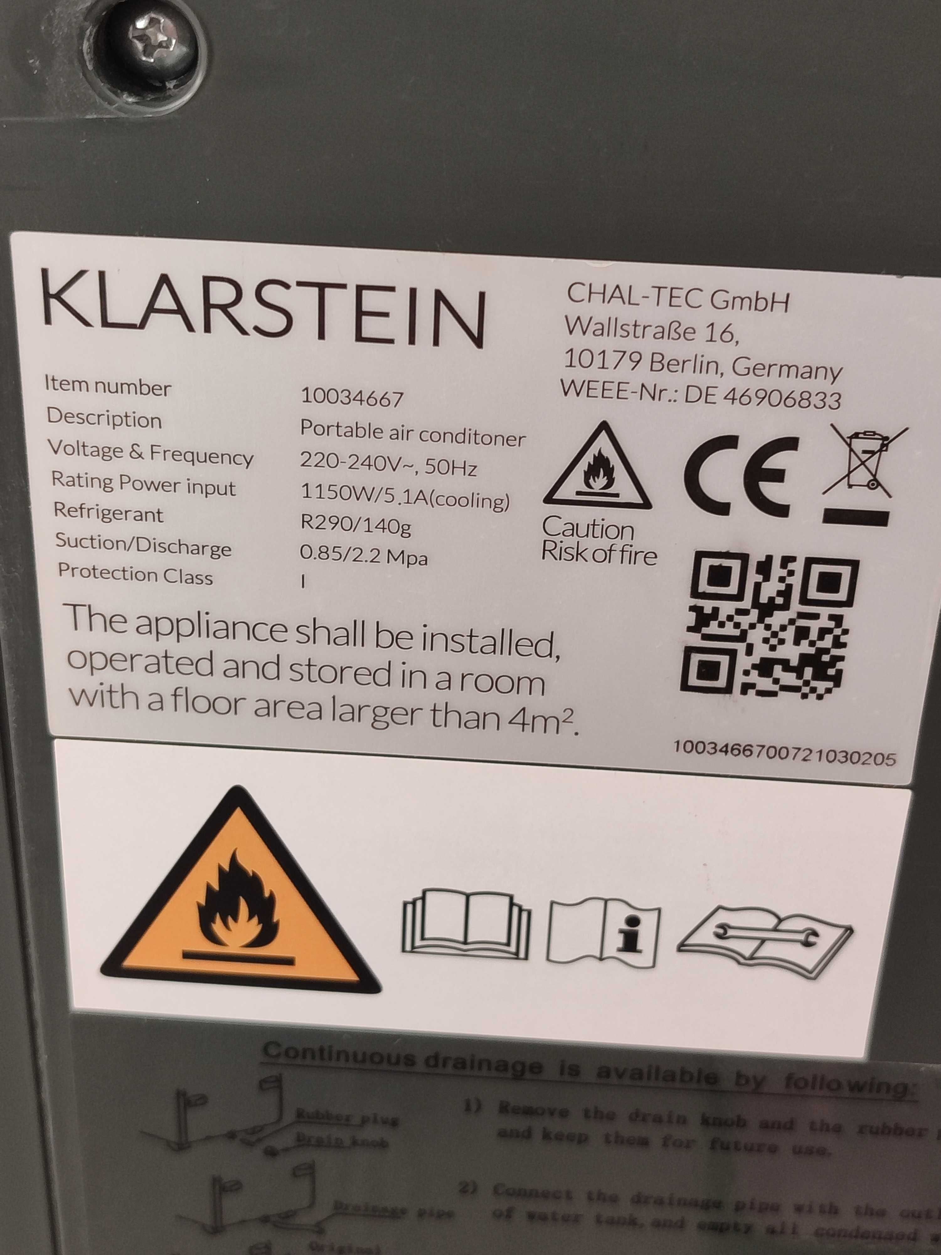 Мобилен климатик Klarstein