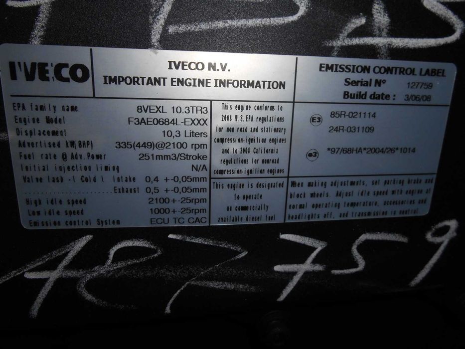 Motor complet Iveco F3AE0684L - Piese de motor Iveco