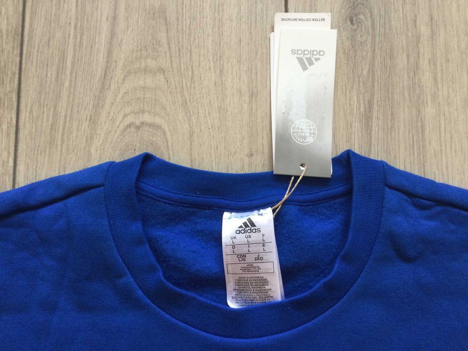 НОВА синя памучна фланела блуза на ФК Левски 1914 на ADIDAS размер L