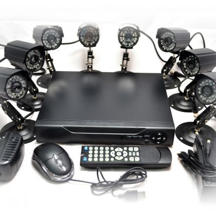 HD Система с 8 камери "CCTV" Пълен комплект за видео наблюдение