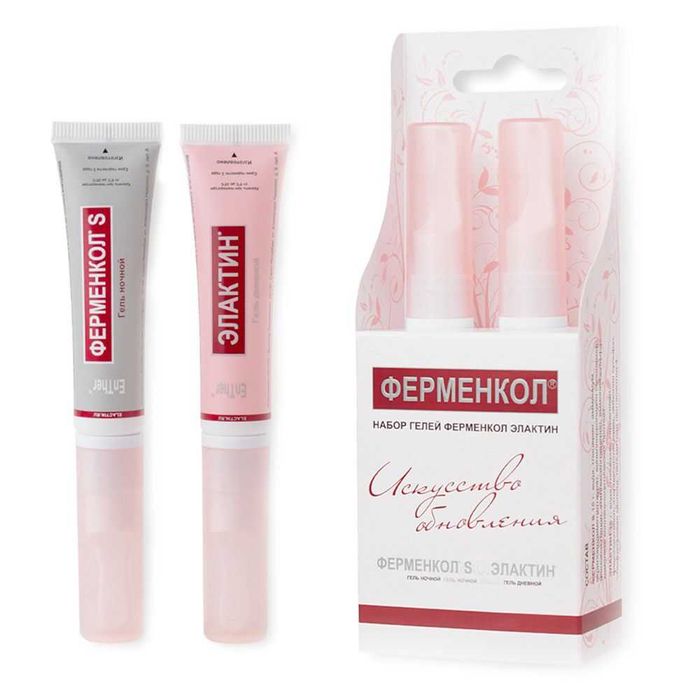 Ферменкол Элактин. Гели от растяжек и постакне, 2 геля по 15г