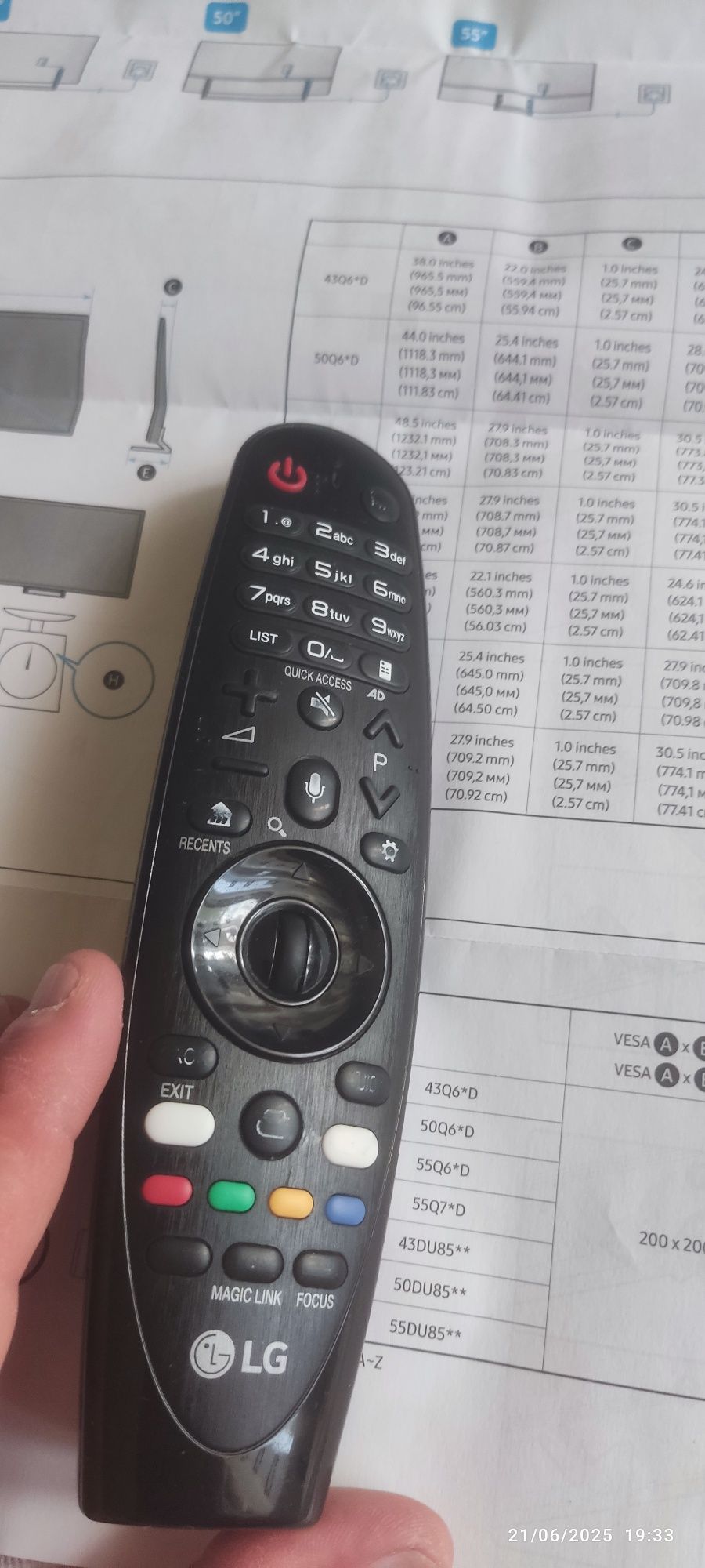 Telecomanda lg magic
