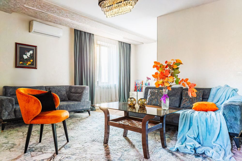 Ц2 По суточная квартира для семьи loft blue and green