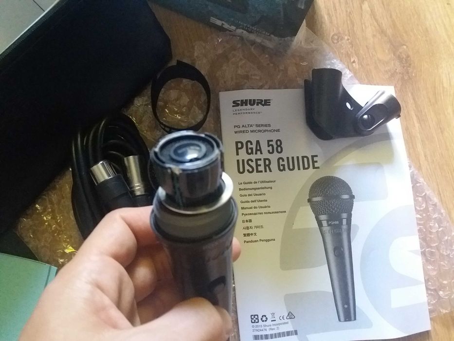 Microfon profesional dinamic SHURE PGA 58 cardoid XLR KARAOKE NOU