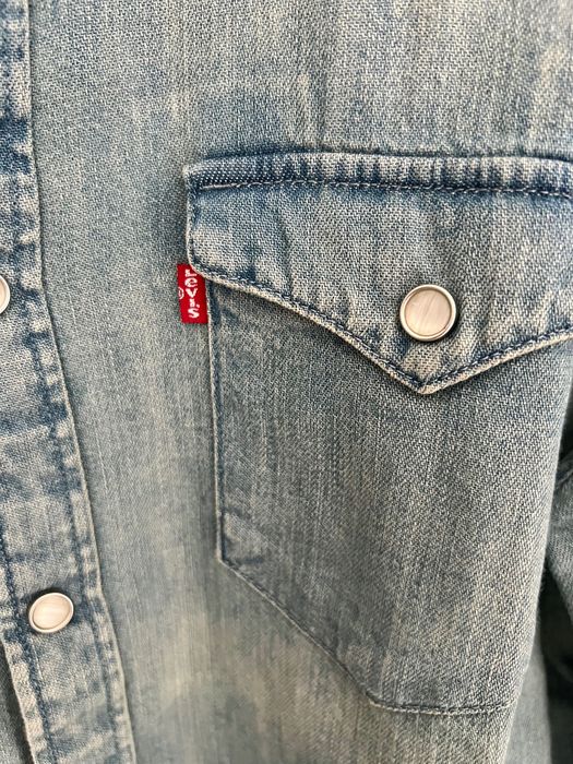 Levis camasa denim blugi albastra