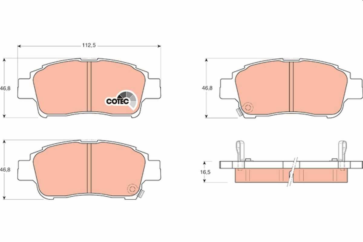 Накладки Toyota Yaris НОВИ TRW GDB3218 за  (P1) 1.3 (NCP10, SCP12)