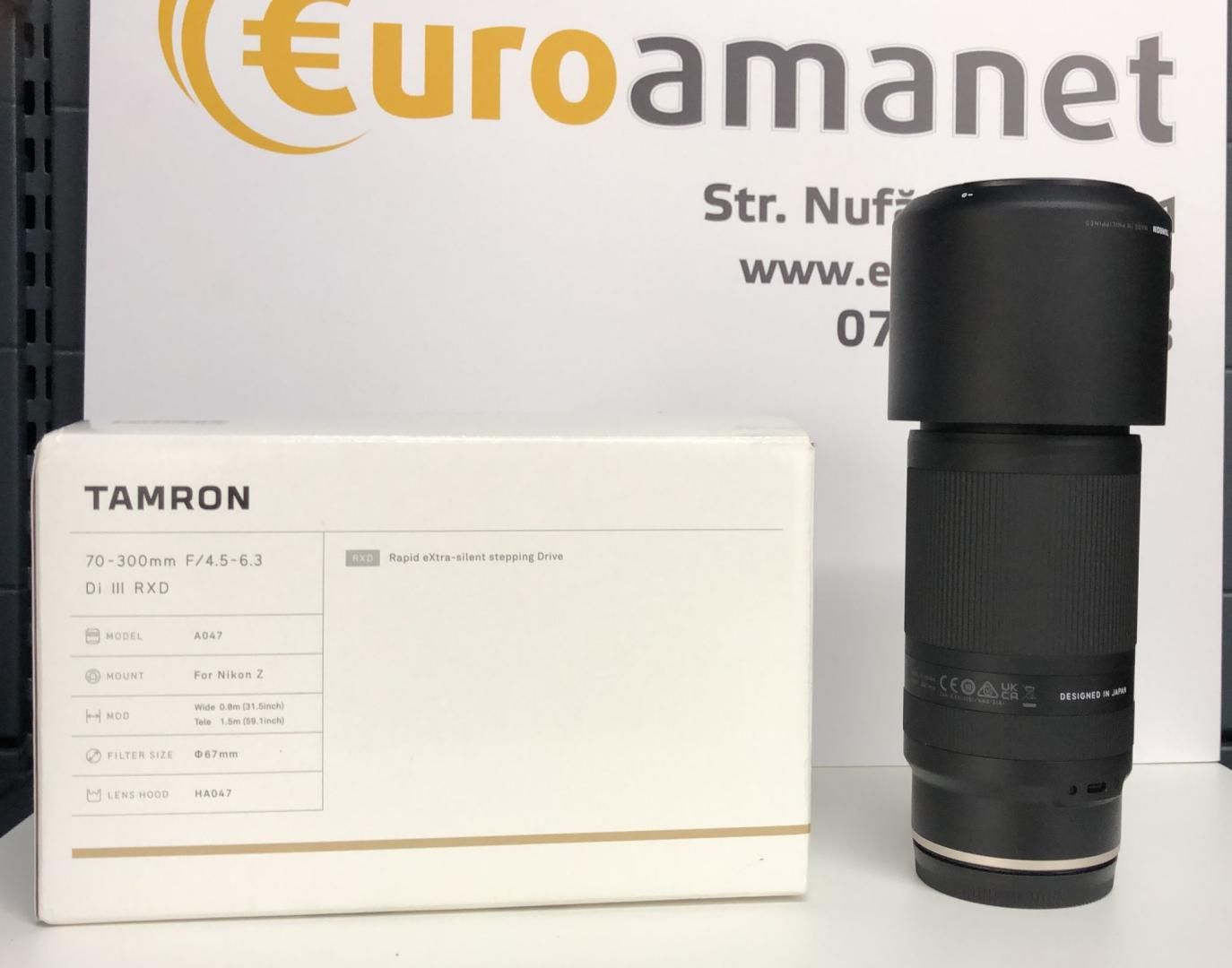 Obiectiv Tamron 70-300mm F4.5-6.3 Di III RXD  HA047 Zoom -N-