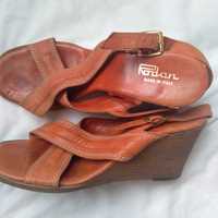 Дамски сандали Radon,оранжева естествена кожа, размер 8 1/2.