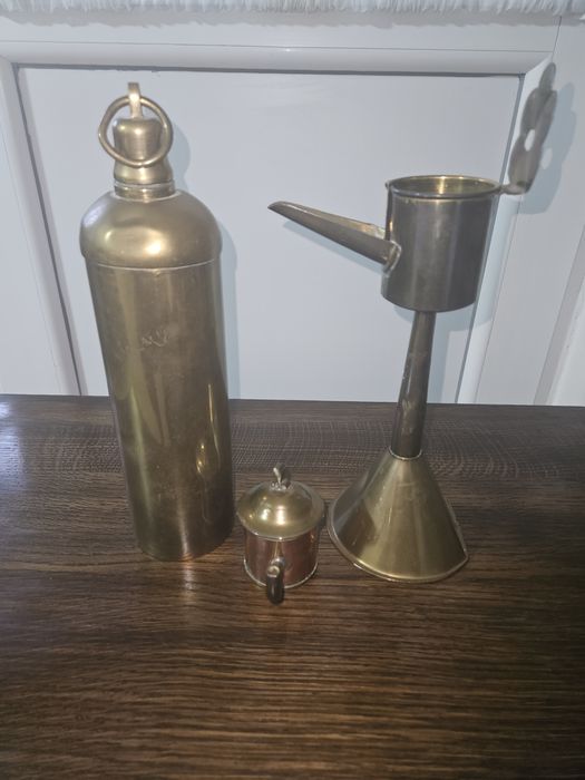 Lampă cu ulei + sticlă de apă caldă din cupru