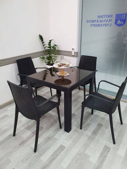 Fastfood somsaxona kichik kafelar uchun plasmas stol stul