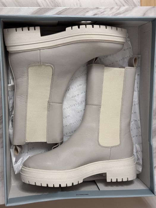 Ghete bej din piele naturala noi 36