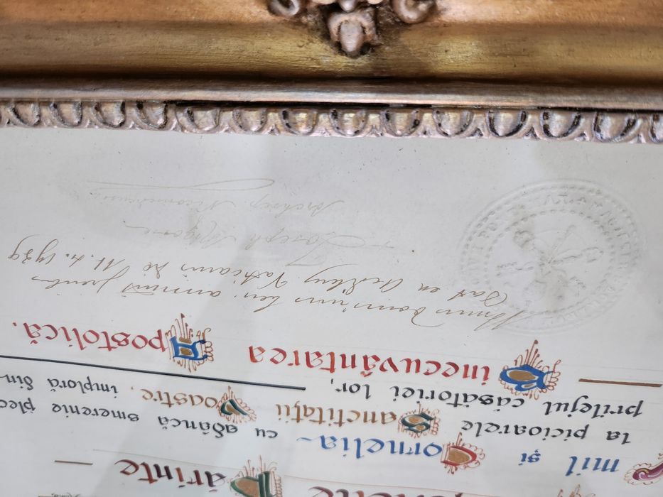 Tablou papa pius Xll din 1939 semnat