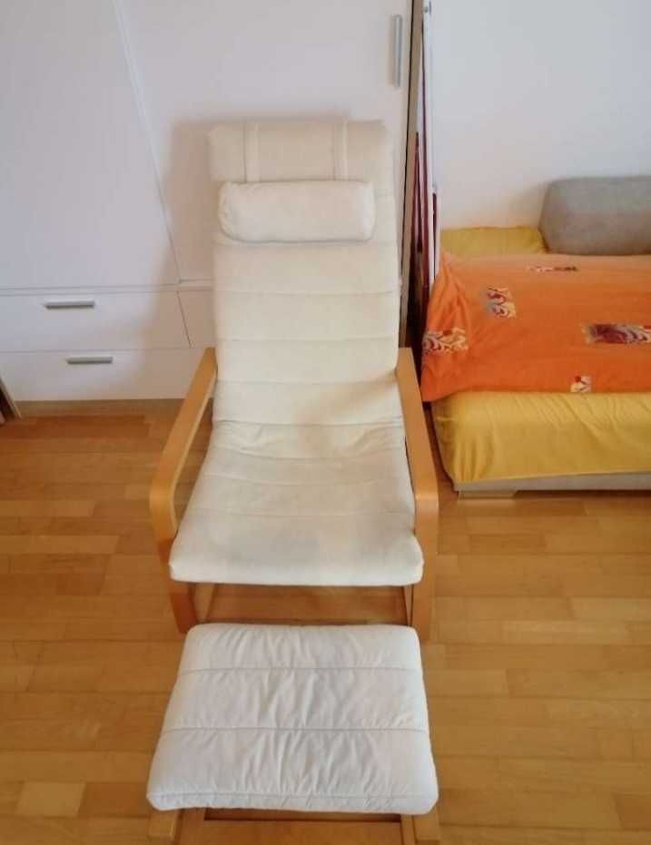 vand fotoliu Ikea Poang cu extensie pt picioare