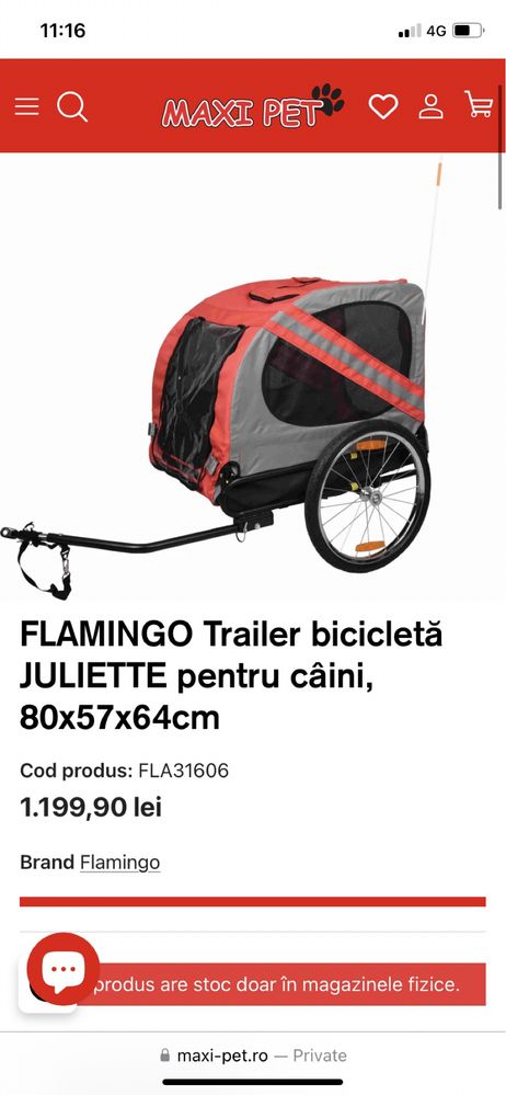 Vand Trailer Bicicleta pentru transport animale