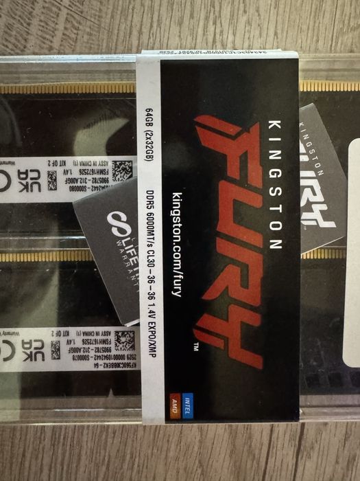 Vand dual kit 64 ddr5 Ram kingstone 6000 cl30