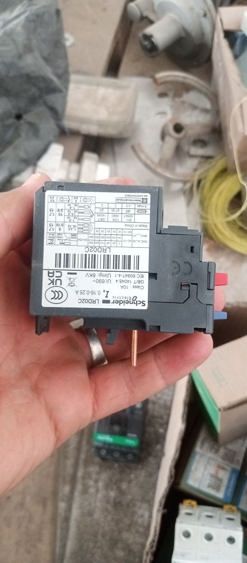 Schneider TeSys LR3D 02, termal ortiqcha yuk o'rni, 0,16 ~ 0,25 A, sin