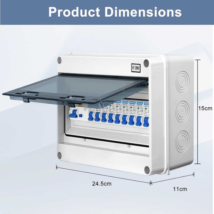 REDUS de la 300RON, Panou distributie cu 12 module+ sigurante, 100A