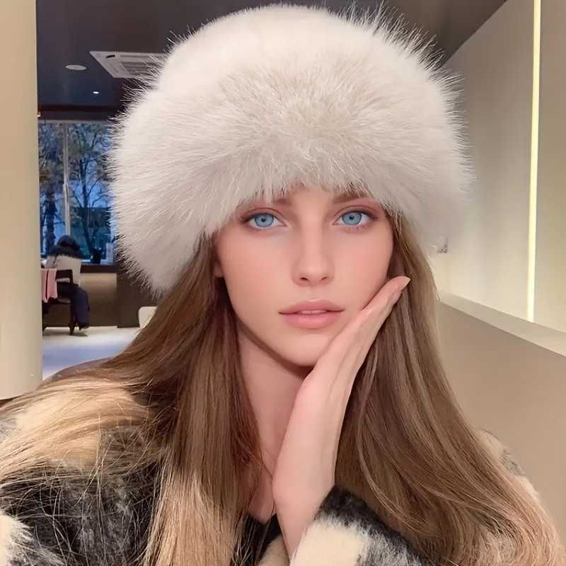 Нова зимна шапка тип Калпак, в различни цветове