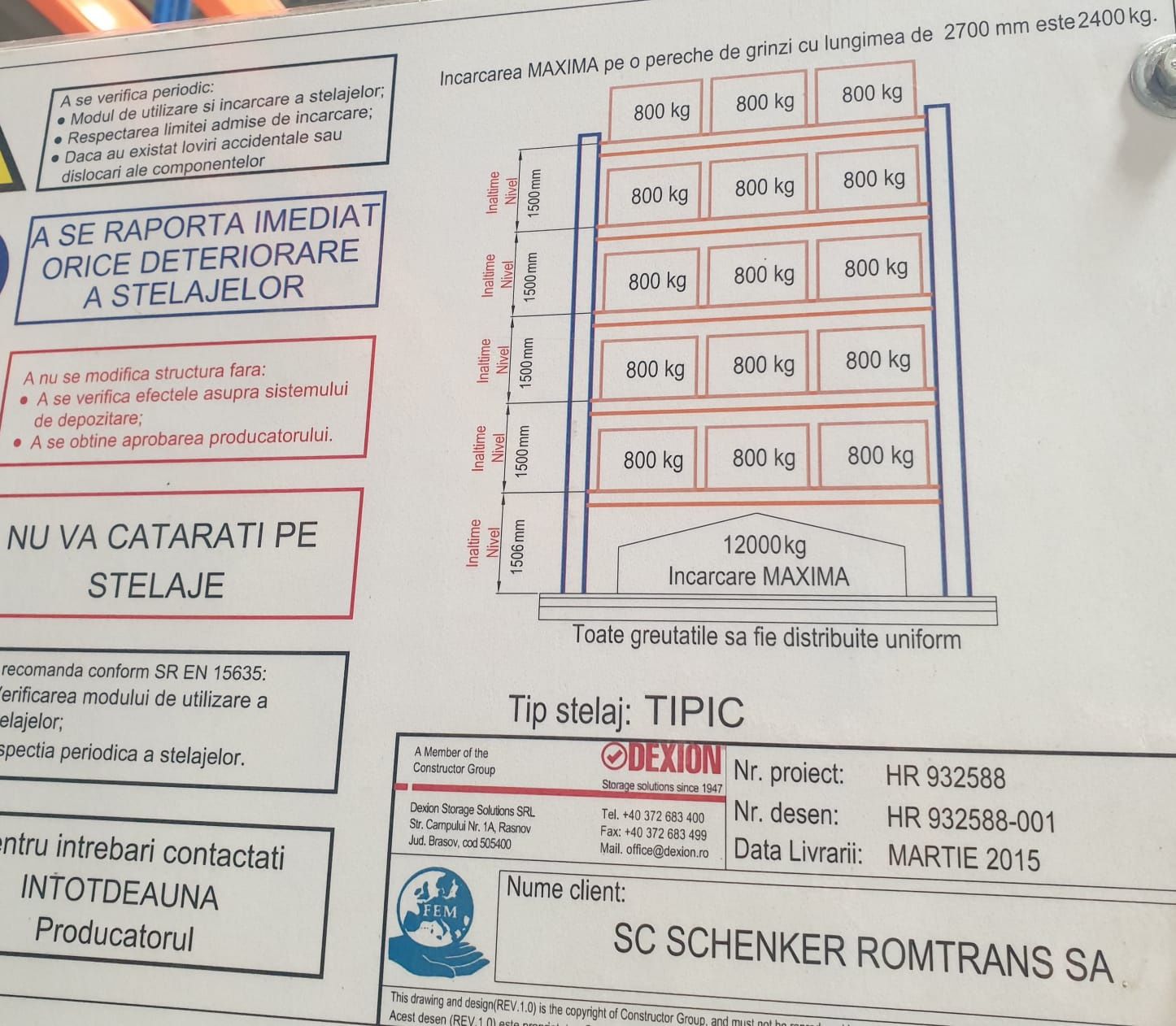 Avem rafturi metalice de vânzare producător Dexion