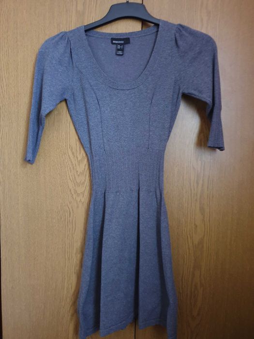 Сива рокля с три/четвърт ръкав