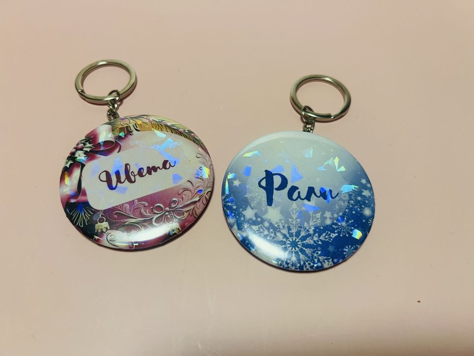 Коледни ключодържатели, огледалца, магнити със снимка