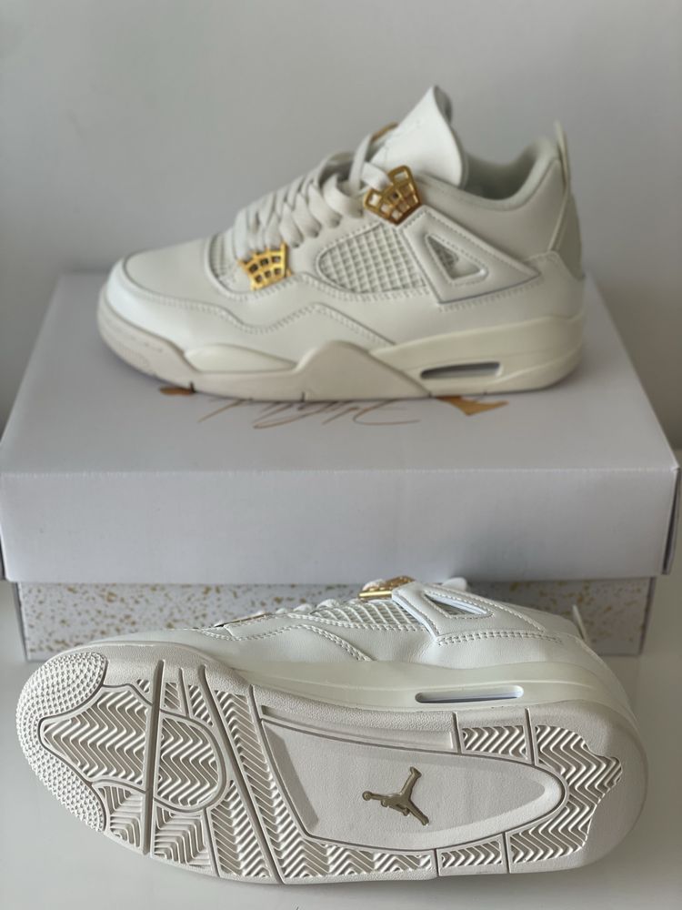 Jordan 4 Metallic Gold White  Air Nike 1
