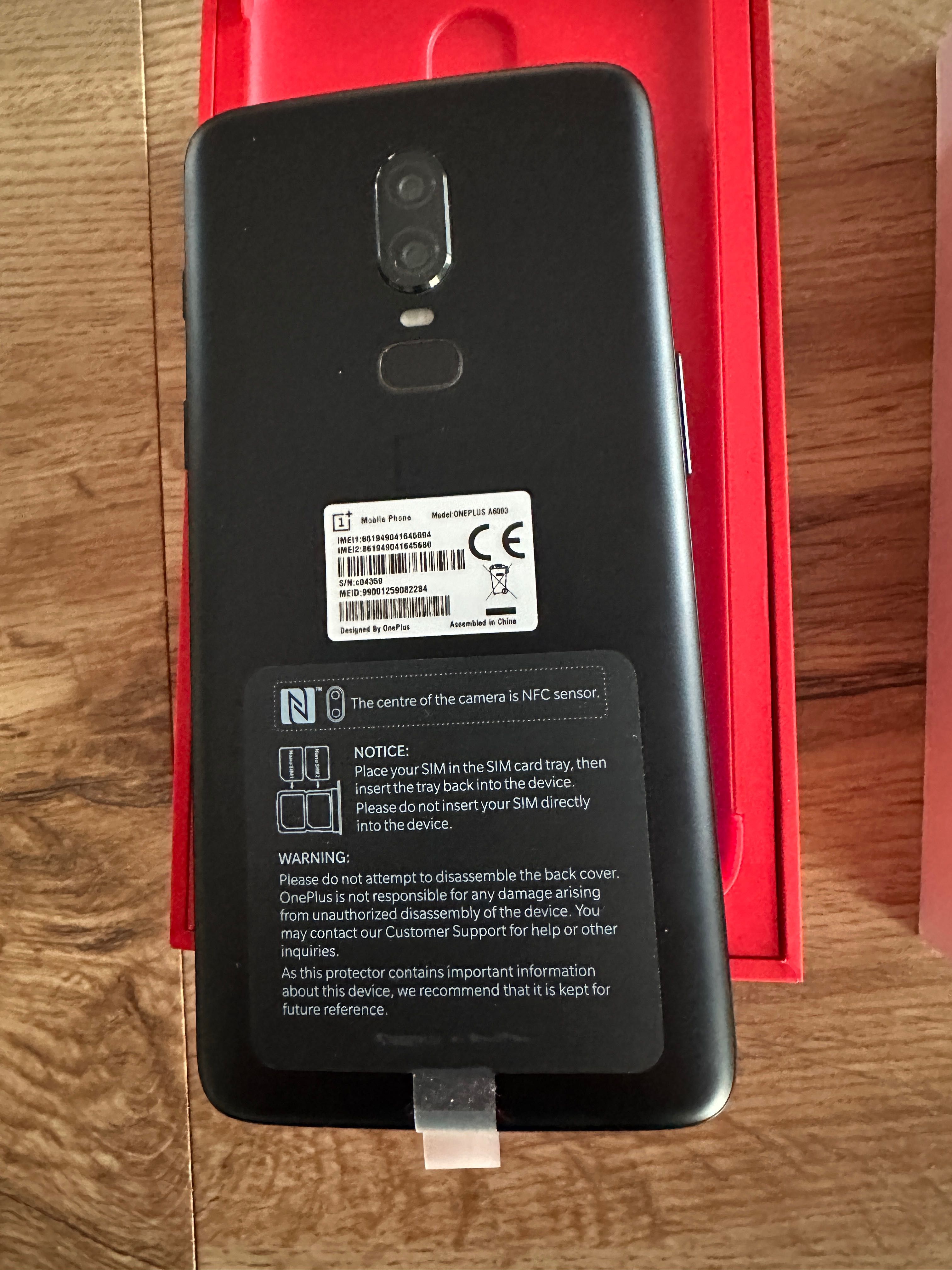 OnePlus 6, 256gb, dual sim, negru