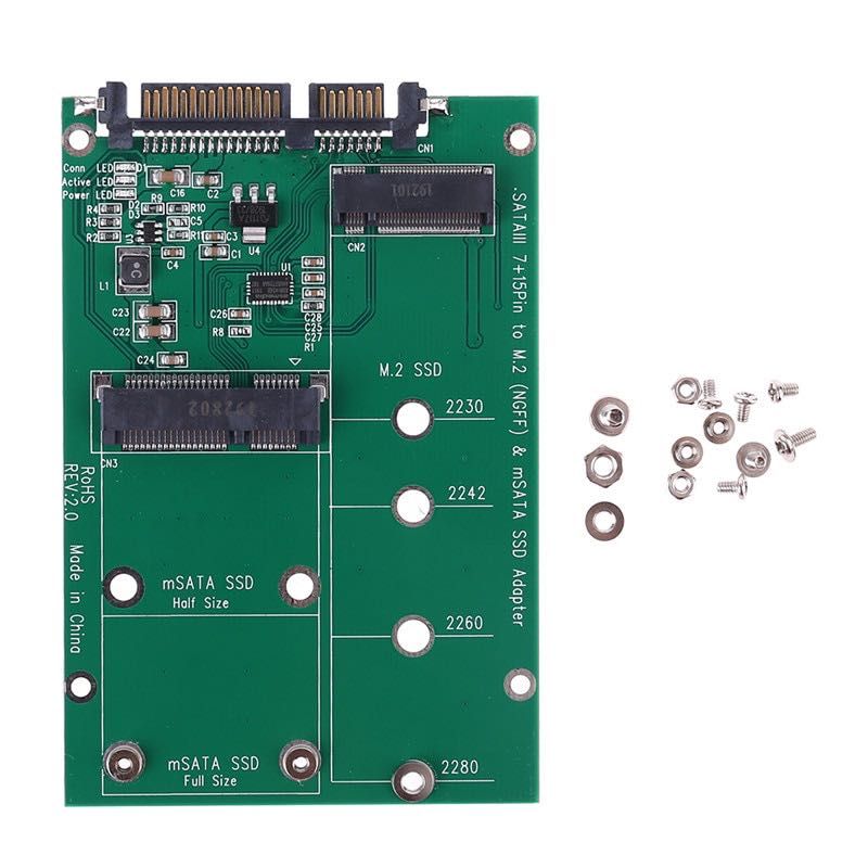 Adaptor SSD Msata si M.2 NGFF la SATA III cod 151