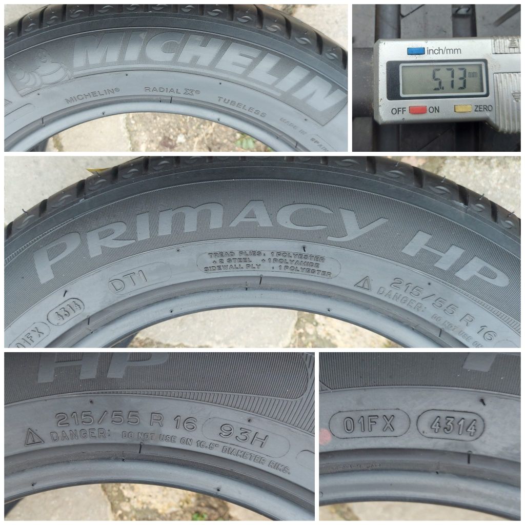 O bucată 215/55 R16 vară - Bridgestone Michelin