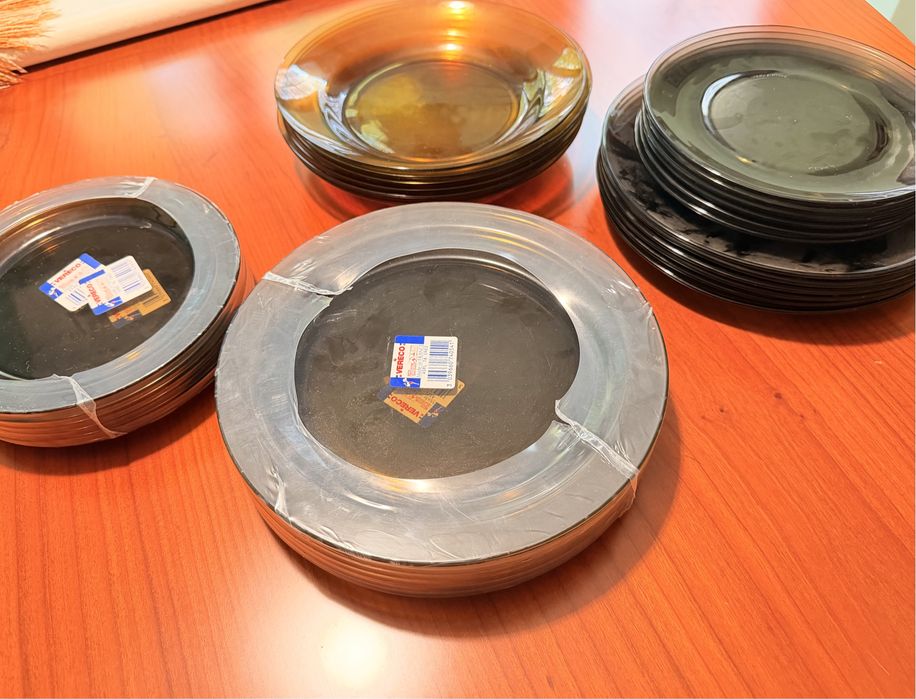 Уникални винтидж чинии и чаши Vereco France, Duralex , Pasari