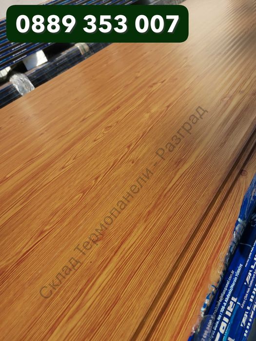 Сандвич панел, термопанел за стена, фасада, цвят дърво