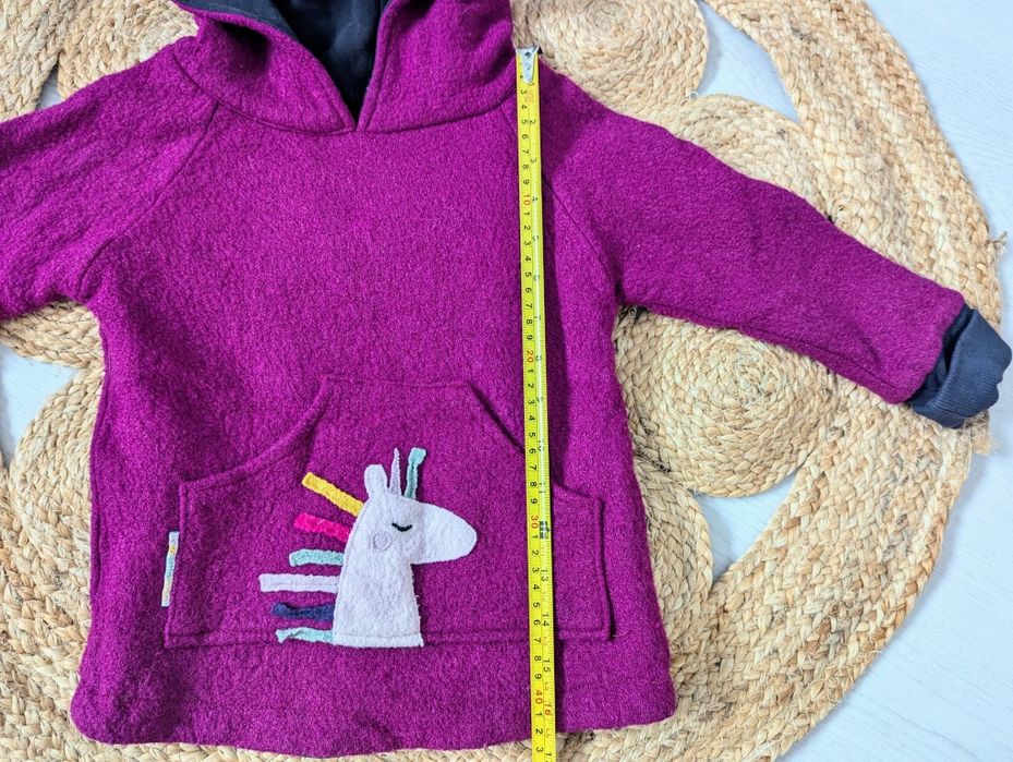 Hanorac / jacheta lana fiarta, dublat cu lana groasa, 3-4 ani