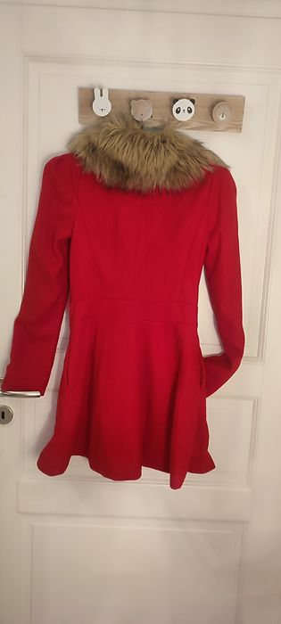 Paltonaș superb, cu eticheta, 100% bumbac, model cambrat, S-XS