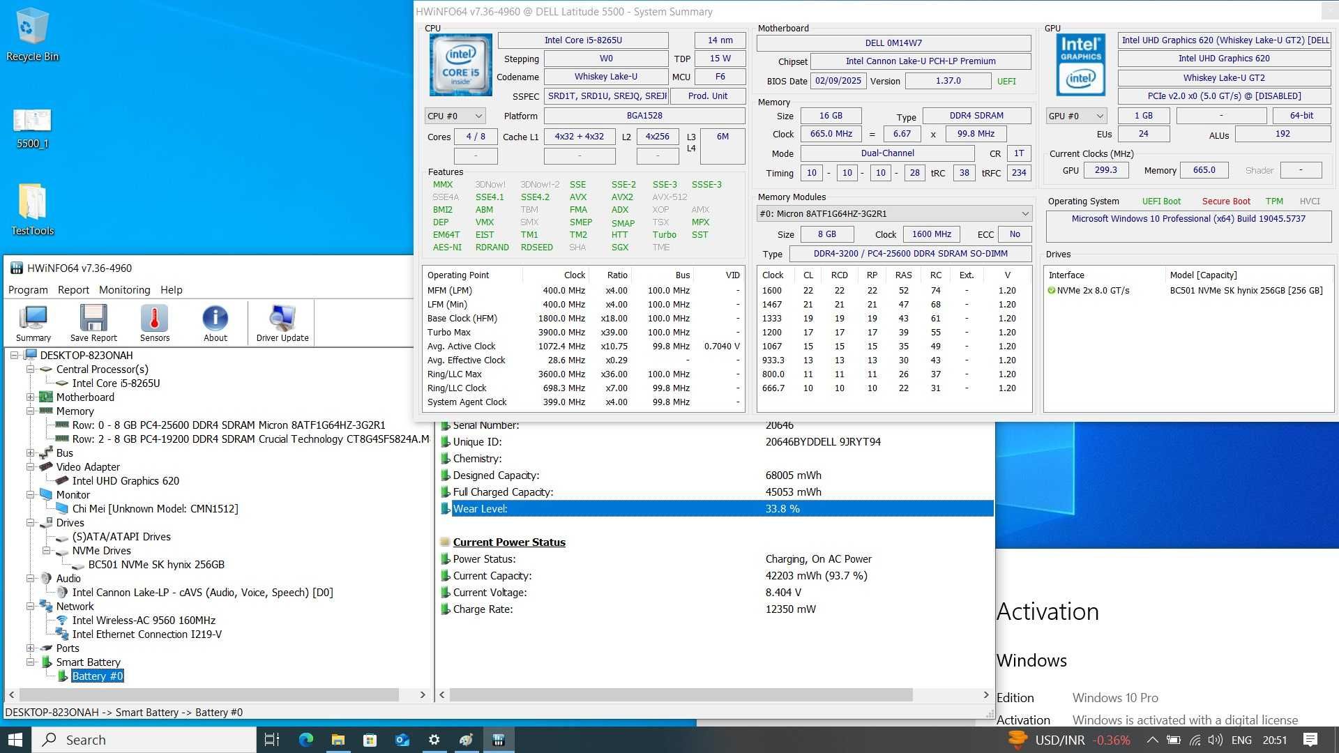 Dell Latitude 5500 FHD IPS i5-8265U/256GB/16GB