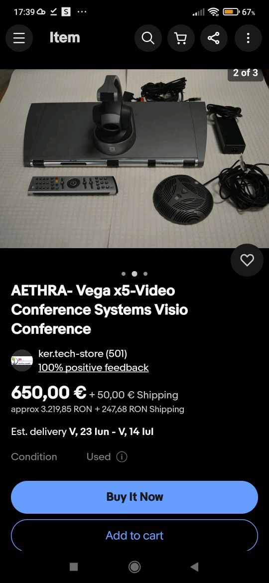 Sistem videoconferință: Vega X5 Aethra