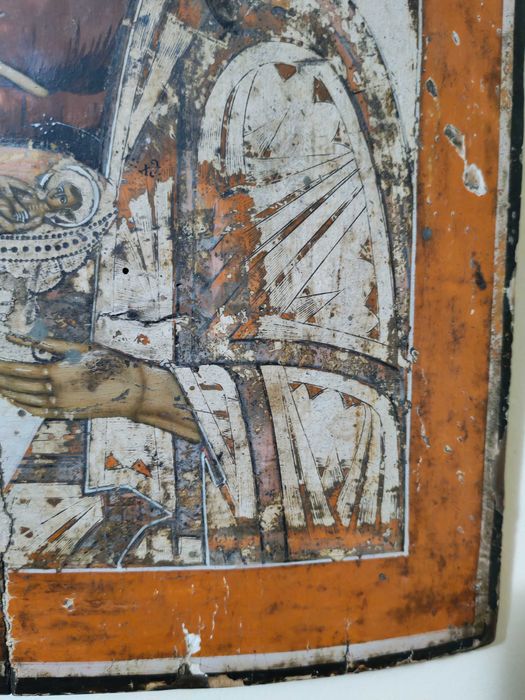 Icoana Sf. Ioan Botezatorul cu Pruncul Iisus in potir 1800 - 1820