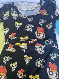 Compleu fusta si tricou cu fetitele Powerpuff