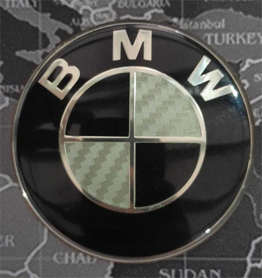 BMW Carbon Design Black White Емблема