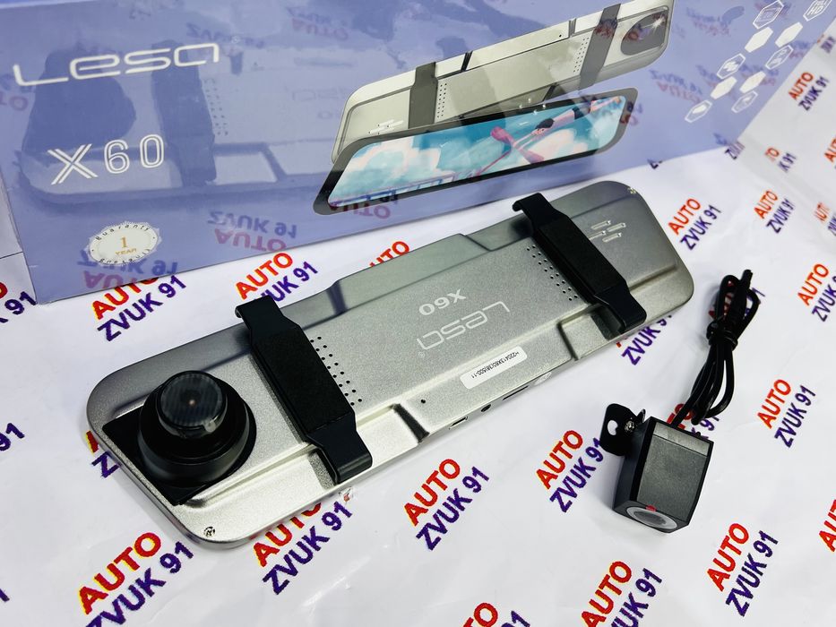 Регистратор Зеркало LESA X60 дислей полный экран сенсорный Каспий ред