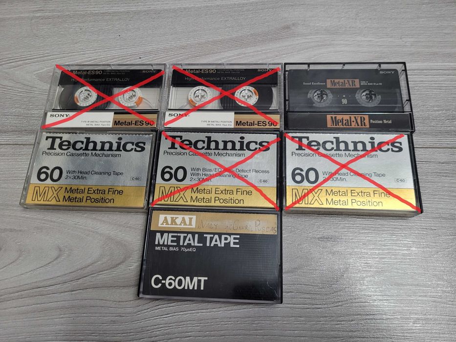lot casete metal Sony Technics Akai