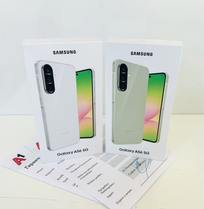 НОВ! Samsung Galaxy A56 5G 256GB Lightgray / Olive 2г.ГАРАНЦИЯ!