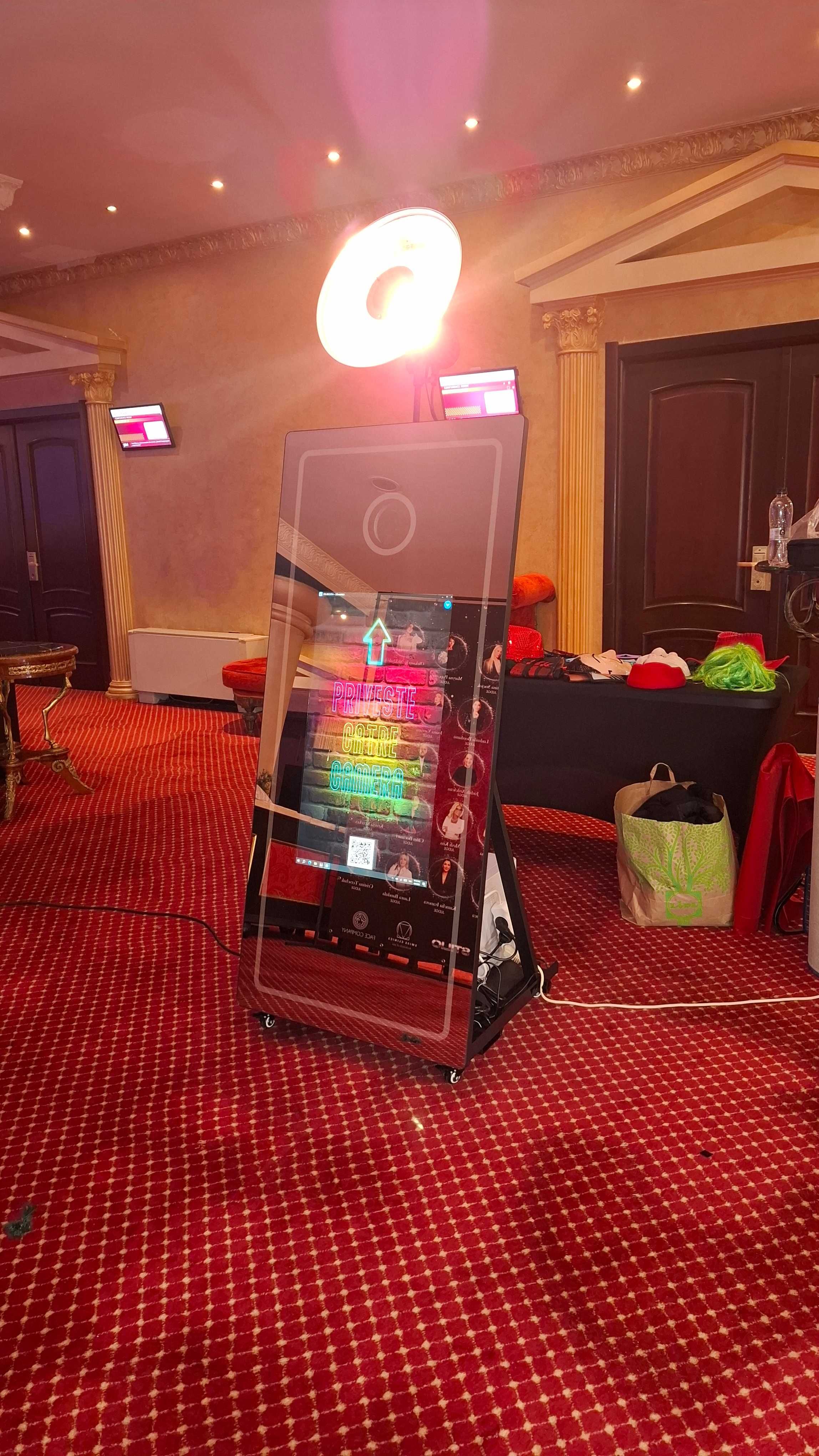 Platforma 360 oglinda magica fum greu cabina foto nunta botez majorat