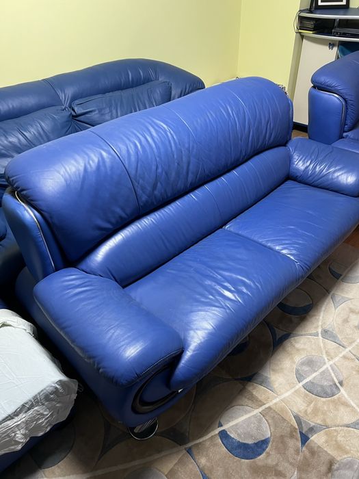 Set canapele piele, canapea, fotolii, fotoliu, otoman