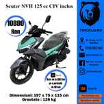 Scuter NVH turcoaz 125 CU PERMIS pe benzina CIV inclus Agramix