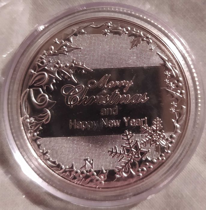 Коледно - новогодишен плакет в защитна капсула .