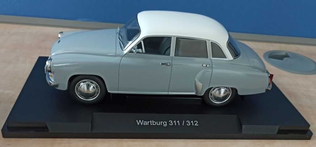 Macheta Wartburg 311 Limousine 1959 gri/alb - MCG 1/18